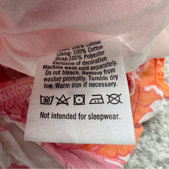 Janie & Jack Clementine Bloom Floral Dress Bow Strap Ruffle Pink Orange 12-18 Mo - Picture 6 of 6